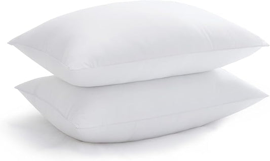 Acanva Bed Pillows for Sleeping, Cooling Hotel Quality with Premium Soft 3D Down Alternative Fill for Back, Stomach or Side Sleepers, Standard (Pack of 2), White