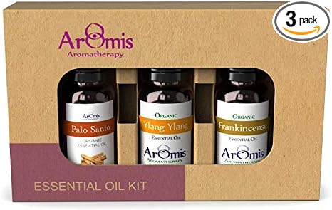 ArOmis Essential Oils - Meditation Kit 1-100% Pure Premium-Grade - Palo Santo, Yang Yang and Frankincense - 3 Pack - 1 fl oz/30ml, 150 Micron Filtered for Nebulizer Use