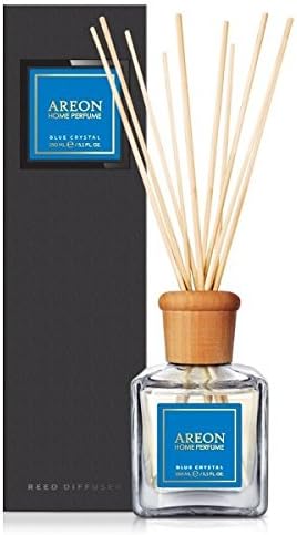 Areon Home Fragrance Luxury Perfume Reed Diffuser + 10 Rattan Reeds, Blue Crystal PSL06 150ml