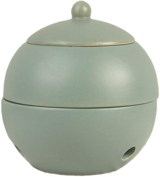 Modern Ceramic Essential Oil Diffuser, Spherical Design, 30ml Capacity, 10cm Height, Multiple Colors Available, 400g Weight (Mint Green)