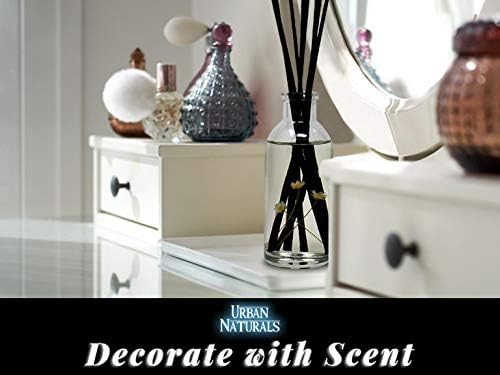 Urban Naturals Honeysuckle & Jasmine Reed Diffuser Oil Refill | Beautiful Floral Fragrance | Hyacinth, Neroli, Iris, Rose & Lily of the Valley | Includes Free Set of Reed Sticks! Made in the USA
