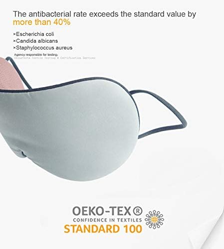 Sleep Mask, DMaos Sleep Aid Super Soft Air Eyes Pillow, Milk Silk and Warm Cloth Sides, Adjustable Slip Hold Strap to Ears - Navy + Green