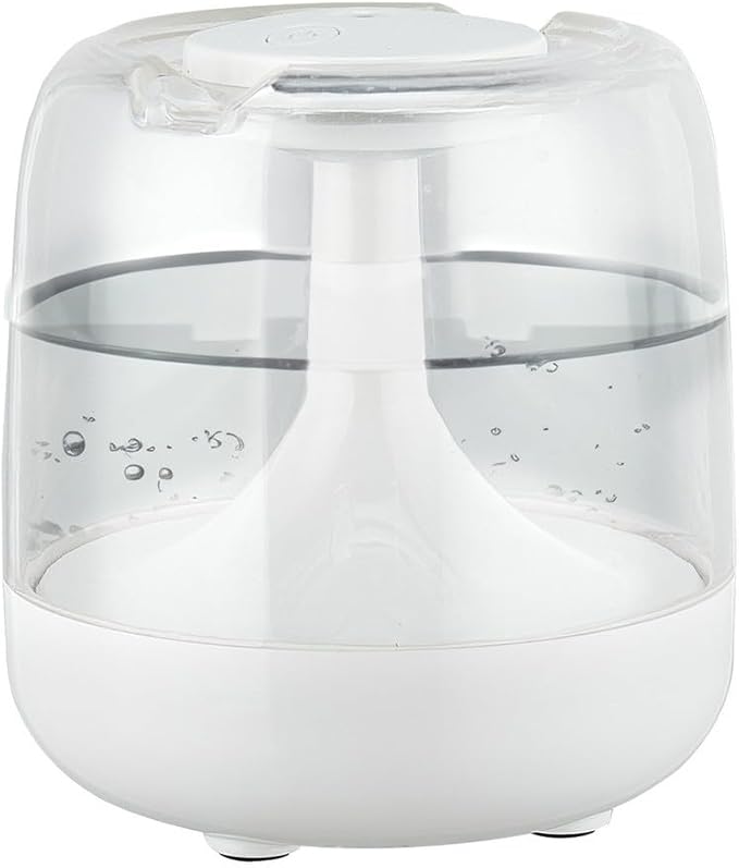 Minhe Quiet USB Humidifier for Bedroom & Office – 650ml Aromatherapy Diffuser with Colorful LED Light, Silent Mist, ABS, 2W Low Power Consumption, 8H Timer(white)