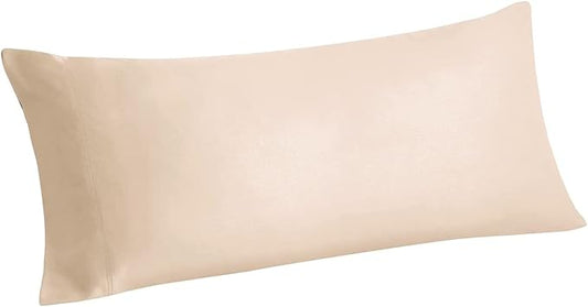 BEDELITE Body Pillow Case Cover, Rayon Made from Bamboo, Cooling Body Pillow Cover for Hot Sleepers and Night Sweats, Breathable & Silky Soft Full Long Pillow Case (Taupe, 20x54 Inches)