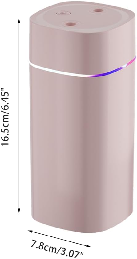 Small Humidifier, 600ML Dual Channel Mist Humidifiers, Auto Shut Off Portable Diffuser for Bedroom Office