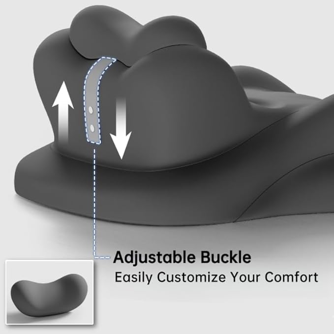 Butt Cushion for Couples - Memory Foam Support Pillow for Women, Sitting and Lying. Ideal for Waist, Neck, and Multi-Position Comfort at Home. Modern Simple Style Pillowcase (All Grey)
