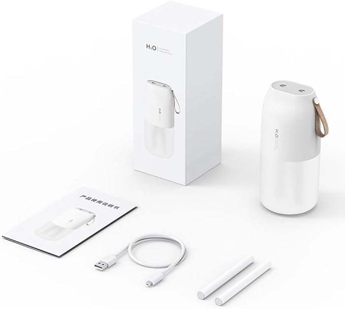 Wireless Air Humidifier Diffuser Rechargeable Double Nozzle Essential Oil Diffuser Mist Maker Humidifier Easy to Use White