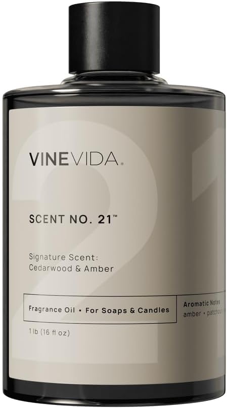 VINEVIDA [16oz] Cedarwood & Amber Fragrance Oil for Candle Making and Soap Making - Premium Candle Scents for Soy Candles