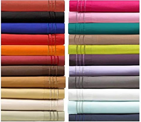 Elegant Comfort Luxury Ultra-Soft 2-Piece Pillowcase Set 1500 Thread Count Egyptian Quality Microfiber Double Brushed-Wrinkle Resistant,Chocolate Brown (Pack of 2)