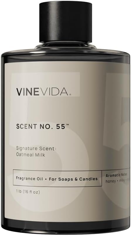 VINEVIDA [16oz] Oatmeal Milk Fragrance Oil for Candle Making Scents Soap, Perfume Oils, Soy Candles, Home Diffusers, Bath Scent Bomb, Linen Spray, Lotions, Car Freshies, ARTS-FOBP-OAT-MILK-16