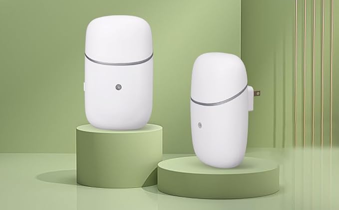 Plug-in Waterless Diffuser for Essential Oil, Silent Wall Aromatherapy Diffuser for Home and Bedroom, 322 sq ft, 0.34 oz Bottle, 12-Hour Timer