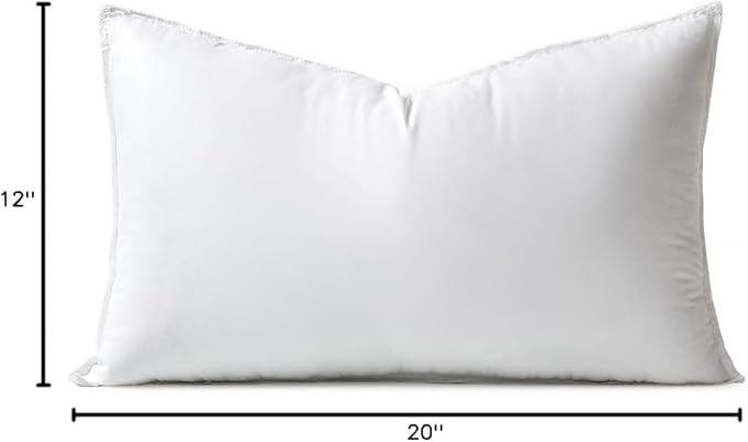 MIULEE 12x20 Down Alternative Pillow Insert Decorative Throw Pillow 12 x 20 Inch Body Bed Sleeping Ultra Soft Fluffy Form for Sofa Couch Bed