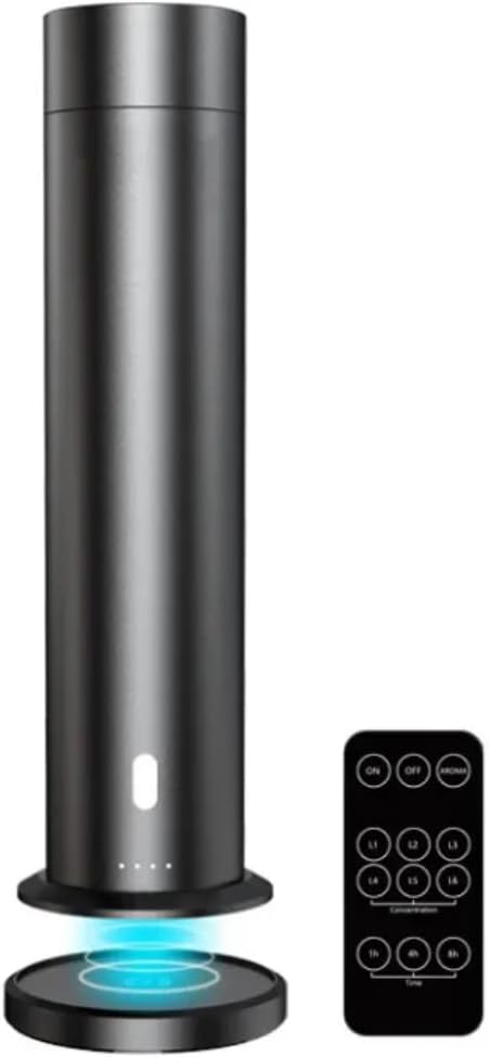 DECOCANDLES, Scent Diffuser Machine with Cold Air Technology for Home, Waterless Diffuser for Oils, Aromatherapy Diffuser, Scents up to 1,000 sq ft, Perfect for Office, Spa, Living Room (Black)