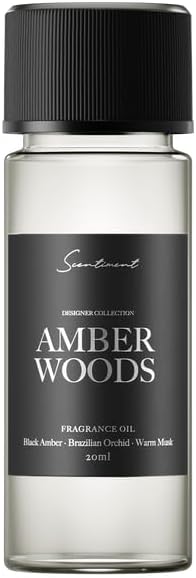 Scentiment Diffuser Oil - Amber Woods, Home Aromatherapy Fragrance Oil - 0.68 fl oz (20 mL)