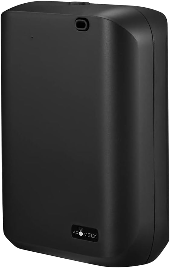 Smart Nebulizing Aromatherapy Scent Diffuser - Waterless Aroma Machine Perfect Air Freshener for Hotel Rooms, Homes or Offices, App Controlled Perfect Aroma Diffuser Up to 1,000 SQFT - Black
