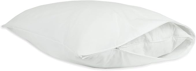 BC BARE COTTON Luxury Hotel Bedding Quality Collection, Ultra Soft dust Proof Plain Pillow Protector | Pillow Cover with Zipper, Soft & Comfortable for Hair and Skin, King Size, 2 Pack Set