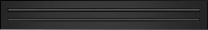 BUILDMART - 28x4 Modern AC Vent Cover - Decorative Black Air Vent - Standard Linear Slot Diffuser - Register Grille for Ceiling, Walls & Floors - Texas Buildmart