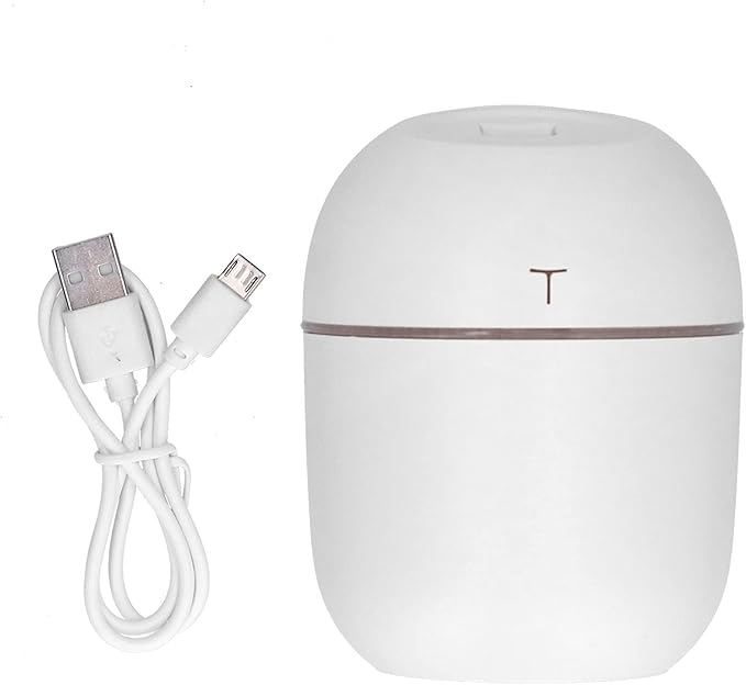 Zerodis Aromatherapy Diffuser Diffusers Diffuser with LED Night Light Quiet Operating USB Rechargeable Cool Mist Humidifier Lightweight for Living Room Outdoor Aromatherapy (White)