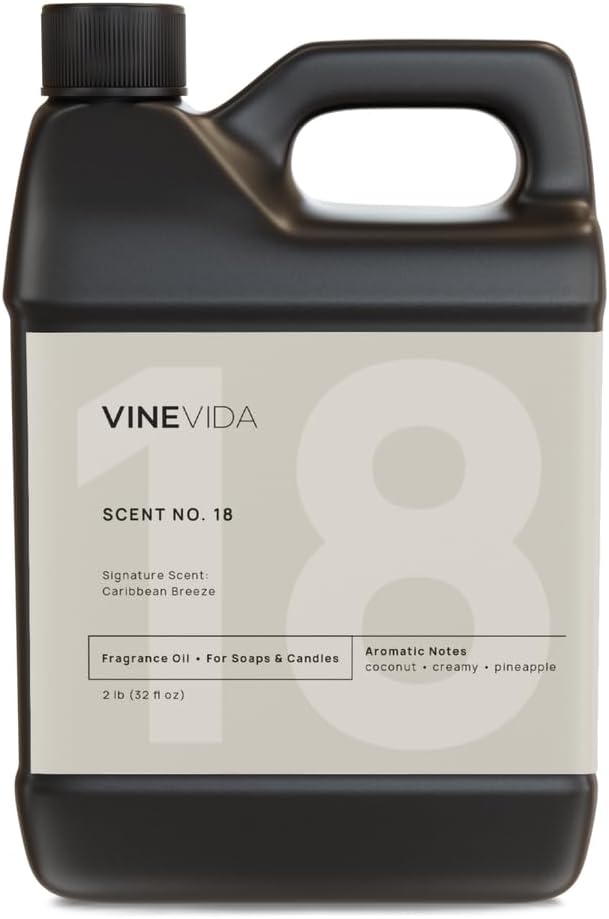 VINEVIDA [32oz] Caribbean Breeze Fragrance Oil for Candle Making and Soap Making - Premium Candle Scents for Soy Candles