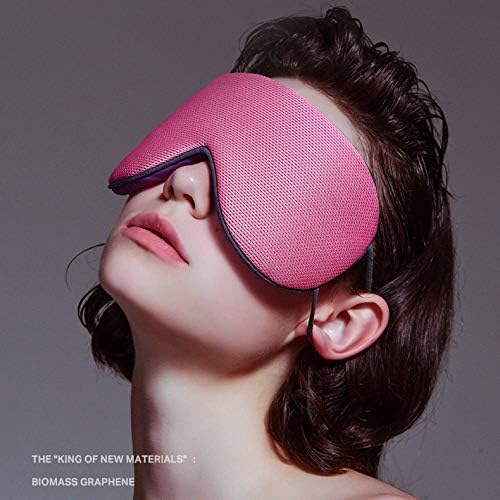 Sleep Mask, DMaos Sleep Aid Super Soft Air Eyes Pillow, Milk Silk and Warm Cloth Sides, Adjustable Slip Hold Strap to Ears - Beige + Orange