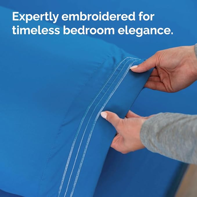 Standard Pillow Cases Set of 2 - Ultra-Soft Hotel Quality Pillowcase Covers - Comfy & Wrinkle Free - Stain and Fade Resistant - Machine Washable Pillow Protectors - 2 Piece Set - Standard Royal Blue