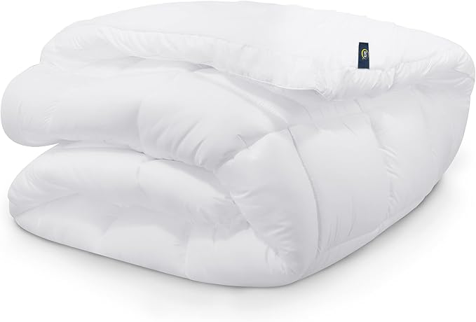 SERTA Down Illusion Soft Hypoallergenic 2 inch Pillowtop Simple Fit Mattress Topper, Twin XL, White