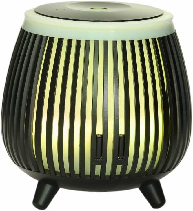 Essential Oil Diffuser and Humidifier with LED Mood Light, Quiet Ultrasonic-Aromatherapy Machine for Home Bedroom Office, Portable Air Freshener with Auto Shut-Off(Black)