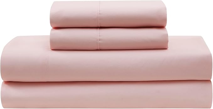 7 Piece Comforter Set Bed in a Bag Ombre Pintuck Design All Season Soft Down Alternative Bedding Comforter Set & Luxurious Matching Bed Sheets & Pillow Shams, Ombre Pintuck Blush, Full