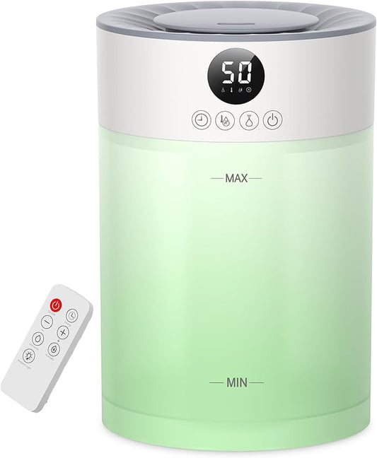 Abolee Humidifiers for Plants 4.5L Cool Mist with Essential Oil Diffuser, Humidifier Large Room, 24dB Quiet Air Humificador fit Baby Nursery & Bedroom, 360° Adjustable, Easy Fill & Cleaning (White)