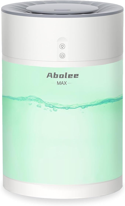 Abolee Humidifiers for Bedroom 4.5L Cool Mist with Essential Oil Diffuser, Humidifier Large Room, 24dB Quiet Air Humificador fit Baby Nursery & Plants, 360° Adjustable, Easy Fill & Cleaning (White)