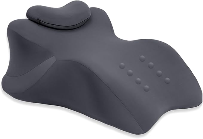 Memory Foam Ergonomic Wedge Pillow - 27° Lift Support Cushion for Sleeping, Reading & Prone Positions Multi-Functional Rest Pillow for Neck, Waist & Back Pain Relief Washable Cover- Grey