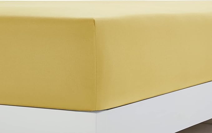 Clara Clark Bed Sheets, Premier 1800 Series 4 Piece Bed Sheet Set, Deep Pocket, Wrinkle, Fade, Stain Resistant, Luxury Soft Bedding Sheets & Pillowcases, California King, Custard Mellow