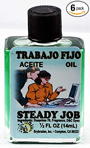 6 PIECES BRYBRADAN STEADY JOB OIL/TRABAJO FIJO ACEITE -1/2 FL OZ 14.7ML