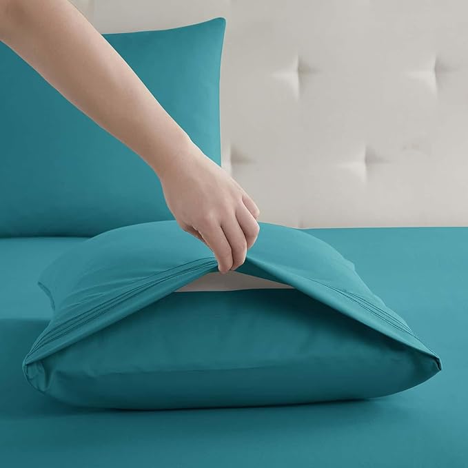 Clara Clark King Sheets, 6 Piece Set - Hotel Luxury Sheets for King Size Bed, Super Soft Bedding Set, King Size, Teal