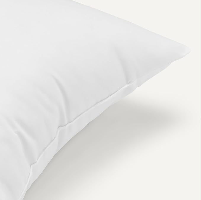 Amazon Basics Square Hypoallergenic Down Alternative Pillow Insert, Machine Washable, Softness and Support, 20 inch, 2-Pack