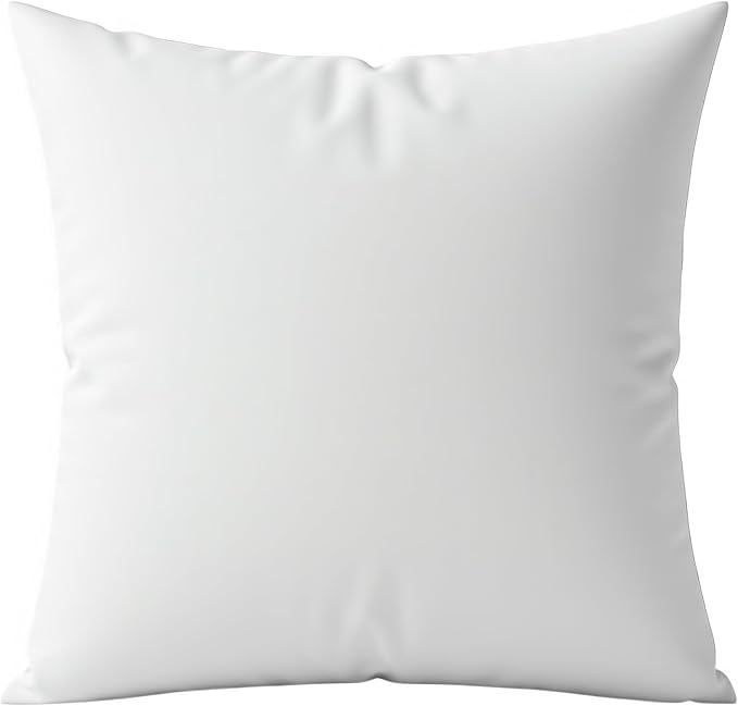 Digital Decor Decorative Throw Pillow Insert 18x18, Luxury Down Alternative Hypoallergenic Pillow Form for Sofa, Couch & Bed, Made in USA Square Cushion Insert, White, 1 Pack