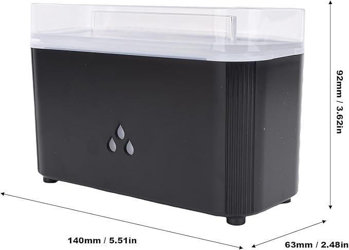 Yoidesu Oil Diffuser, Automatic Power Off Low Noise Fine Atomization Mystical/Fantasy Aromatherapy Diffuser 160ml Water Tank for Home Bedroom (Black)