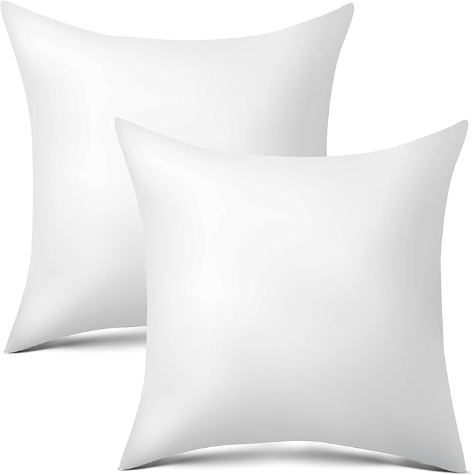 18x18 Pillow Inserts Set of 2 , Soft Hypoallergenic Down Alternative Throw Pillow Inserts 18 X 18 , Throw Pillows for Couch, Sofa Pillow Filling Stuffing for Decorative Covers, Pillow Forms 18x18