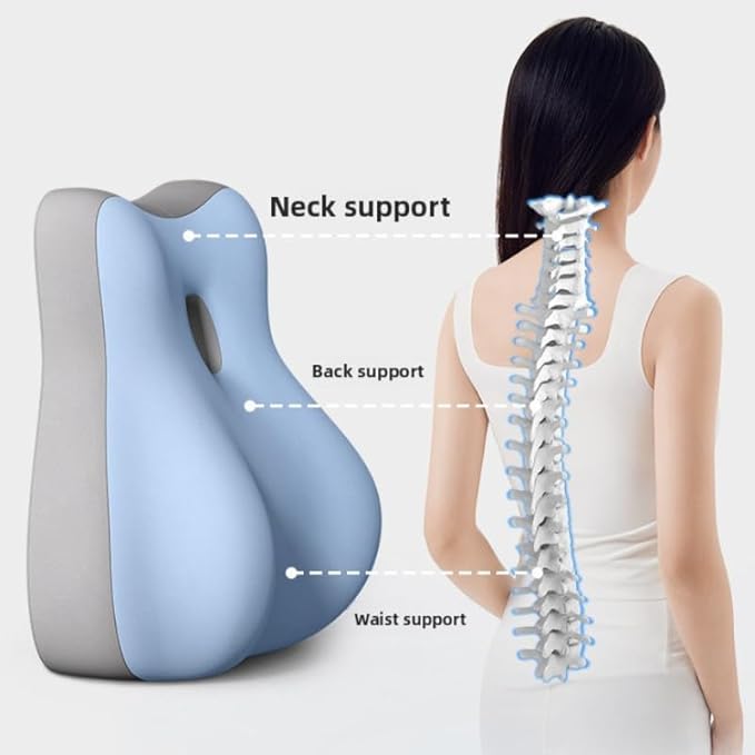 Butt Cushion for Couples Pregnant Women Enhanced Supporting Model Furniture Pillow Support Pillowcase Suitable for Home Use, Ideal for Sitting and Lying, Pillow Modern and Simple Style (Blue)