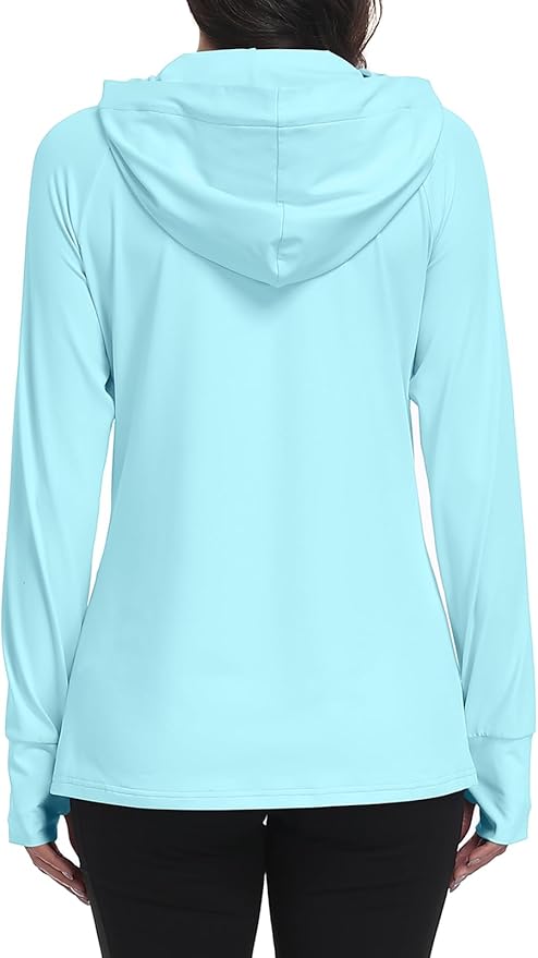 SeSe Code UPF 50+ Hoodie With Eye Mask Womens Zip Up Travel Jackets Sleep Sun Protection Shirts Pockets Outdoor Nap