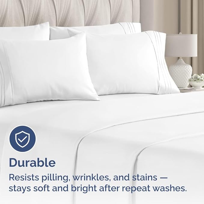 Standard Pillow Cases Set of 10 - Ultra Soft Hotel Quality Pillowcase Covers - Comfy, Cozy & Wrinkle Free - Shrink, Stain and Fade Resistant - Machine Washable Pillow Protectors - 10 Pcs Set - White