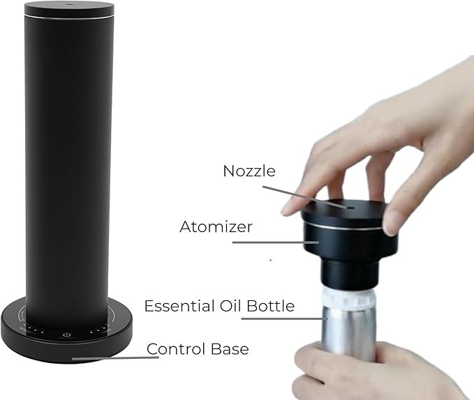 110ML Aroma Scent Diffuser Large Room Aromatherapy Diffuser- 10000 FT³ Smart Essential Oil Diffuser with App Control Ideal for Home Office, Hotel(Black)