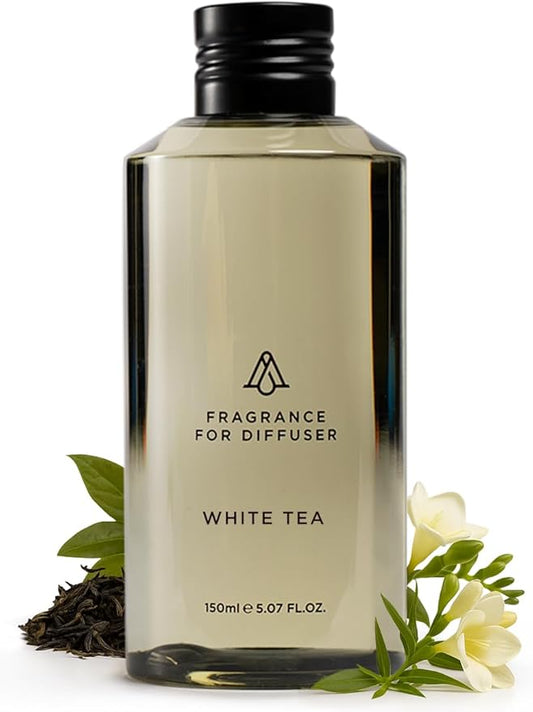 AromaPlan Hotel Scent Diffuser Oil White Tea 5 Fl Oz (148ml) –Luxury Hotel & Home Fragrance Oil - Non Toxic - Made in USA - Bigger Bottle, Bolder Aroma & Longer Lasting