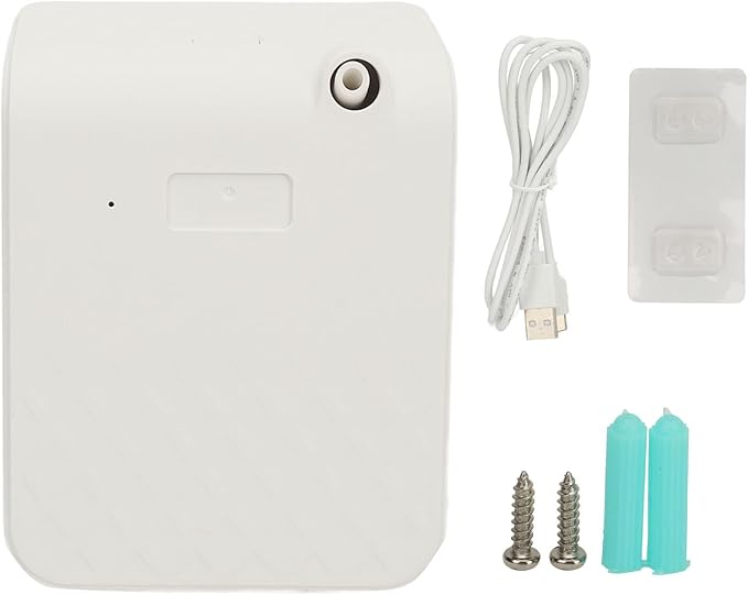 Fragrance Machine, Low Noise Atomization 4 Stage Timing 140ml Diffuser Intelligent Digital Display Long Fragrance Retention for Household (White)
