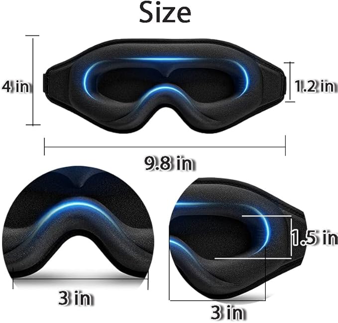 Eye Mask for Lash Extensions, Sleep Mask for Lash Extensions for Women Men, Zero Eye Pressure 3D Contoured Lash Extension Sleep Mask, Lash Protector Breathable Soft Shade Cover for Travel Yoga Nap