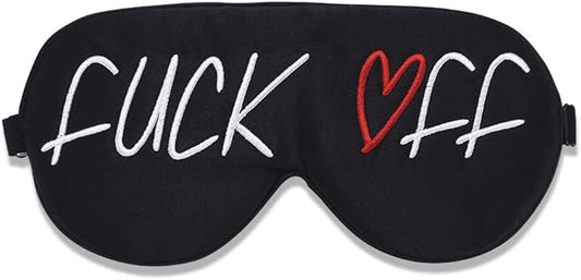 ALASKA BEAR Natural Silk Sleep Mask, Blindfold, Super Smooth Eye Mask with Classy Embroidery(Funny) Off
