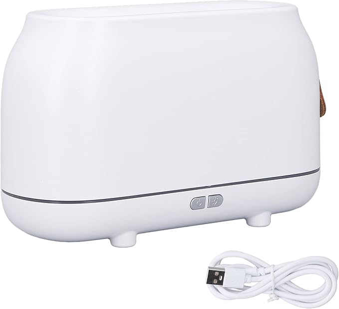 180ml Flame Humidifier Diffuser, USB Mist Humidifier with Realistic Flame Light Effect, Dual Mode Gradient Lighting, Ultra Quiet Operation for Bedroom Office Living Room Car, White