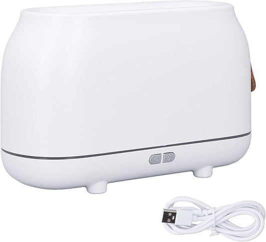 180ml Flame Humidifier Diffuser, USB Mist Humidifier with Realistic Flame Light Effect, Dual Mode Gradient Lighting, Ultra Quiet Operation for Bedroom Office Living Room Car, White