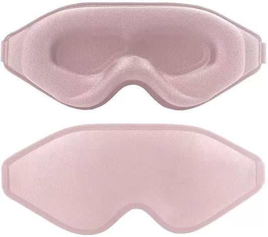 3D Sleep Eye mask -Luxury Sleep Eye Mask for Side Sleeper Men Women, Zero Eye Pressure 3D Sleeping Mask, Light Blocking Design Night Blindfold, Soft Eye Shade Cover for Travel (Pink)