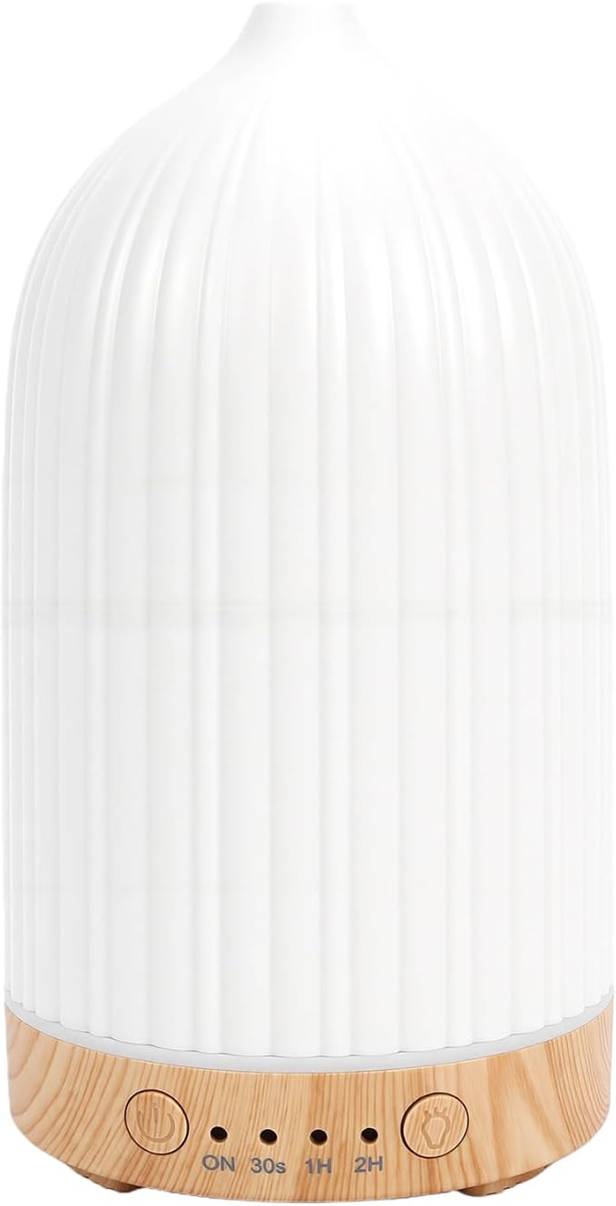 SUNGOOYUE 200ML Essential Oil Diffuser, Ultrasonic Aromatherapy Diffuser with 7 Color LED Lights and Auto Shut Off, for Bedroom Living Room Office Yoga Room